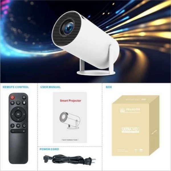 ویدئو پروژکتور قابل حمل HY300 | کیفیت HD و امکانات هوشمند