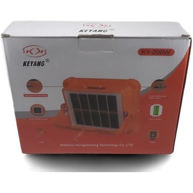 پرژکتور شارژی خورشیدی کیانگ مدل KY-200W ظرفیت ۲۰۰ وات