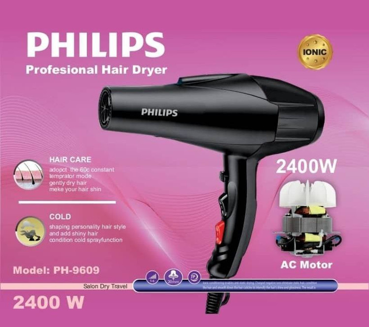 سشوار حرفه ای فیلیپس مدل PH9609 با متمرکز کننده هوا