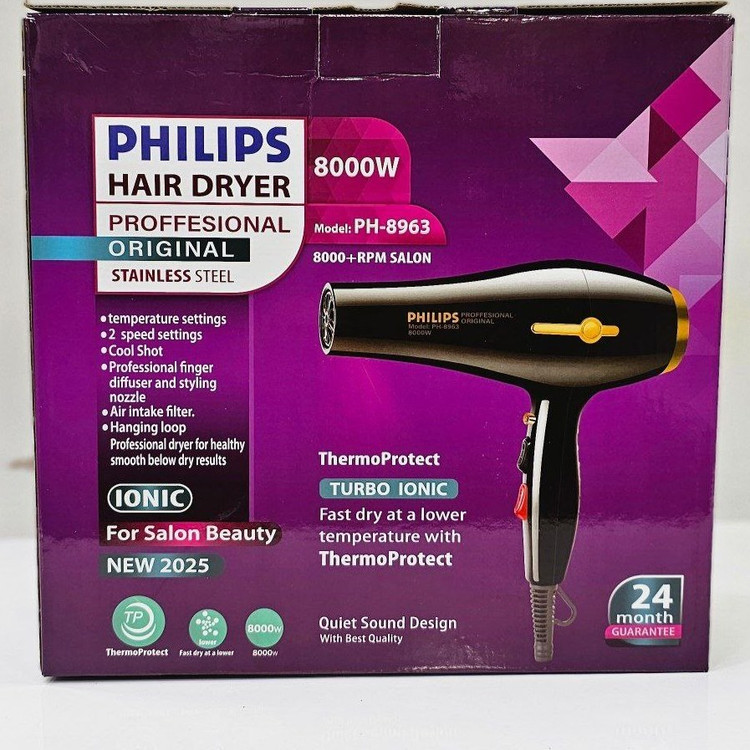 سشوار فیلیپس مدل PH8963 ظرفیت ۸۰۰۰ وات