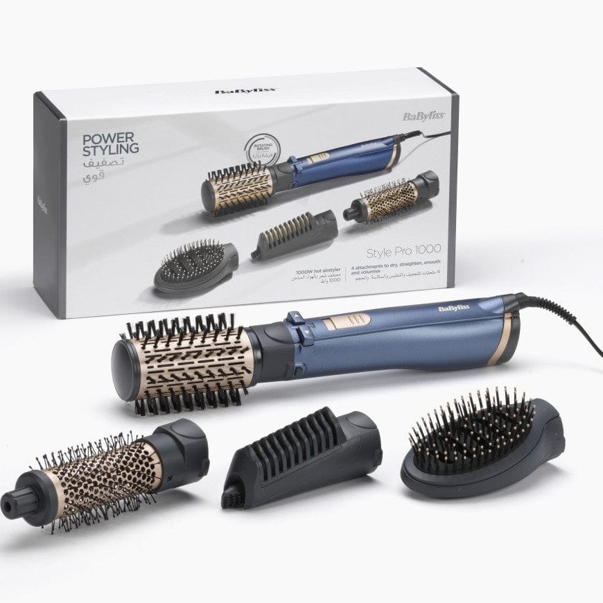 سشوار برس دار چرخشی بابیلیس مدل Style Pro 965 رنگ آبی