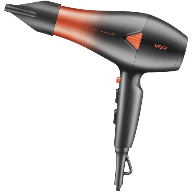 سشوار حرفه ای وی جی آر مدل V-455 با باد سرد و متمرکزکننده