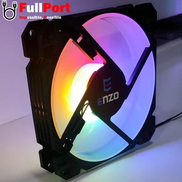 فن کیس انزو مدل FAN-003 RGB سایز ۱۲ سانتی متر