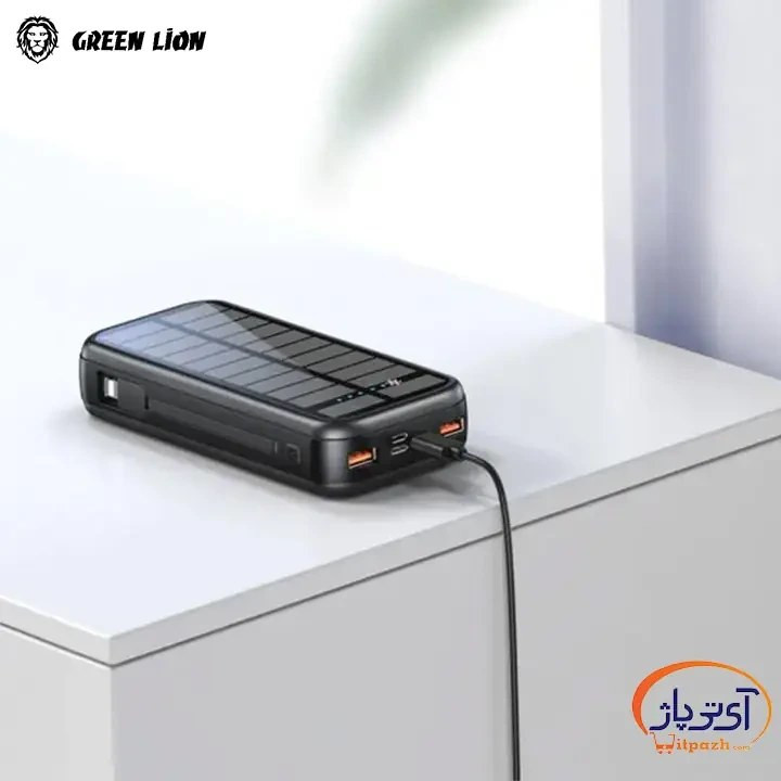 پاوربانک گرین لاین مدل PD20W solar 2 ظرفیت 20000 میلی آمپر ساعت