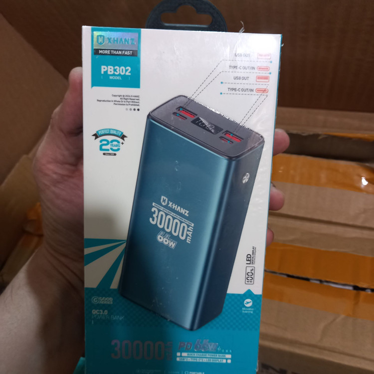 پاور بانک 30000سوپرفست شارژ XHANZ مدل PB302
