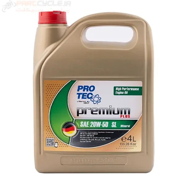 روغن موتور پروتک ۲۰W-50 حجم ۴ لیتر SL