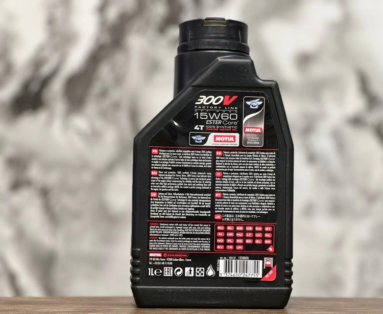 روغن موتور موتول 300V گرانروی ۱۵W60 حجم ۱ لیتر