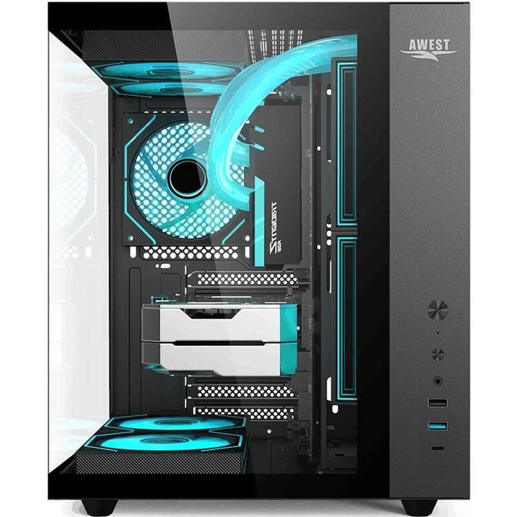 کیس کامپیوتر گیمینگ اوست مدل AQ15TG-B فرم فاکتور Mid Tower